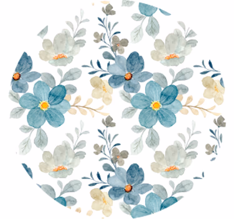Posavasos de flores vintage acuarela - TenVinilo