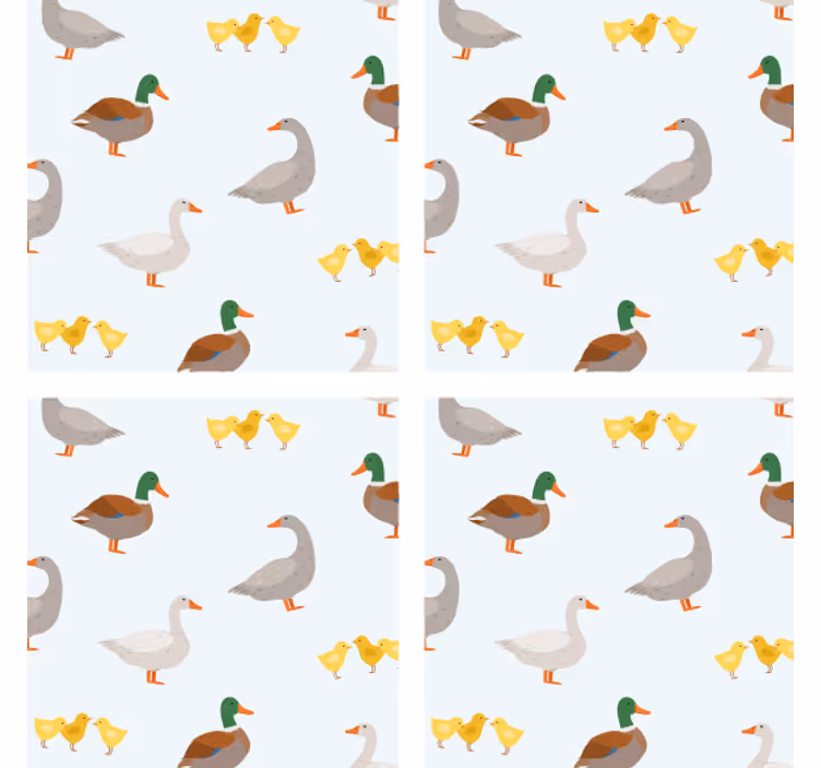 Posavasos personalizable patrones de patos divertidos - TenVinilo