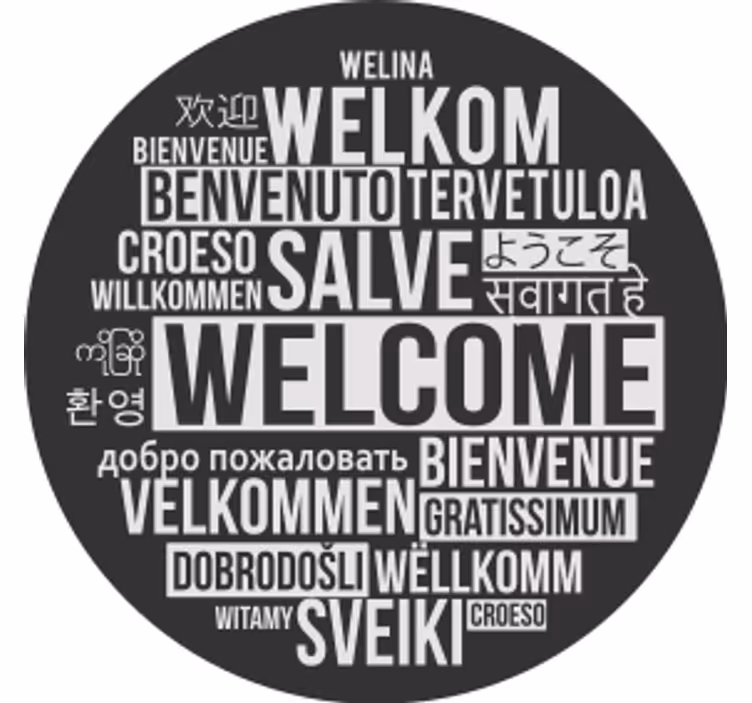 Posavasos con frases Circulo de bienvenida - TenVinilo