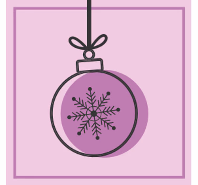 Posavasos navideño gráfico de copo de nieve - TenVinilo