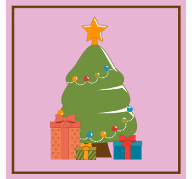 Posavasos navideño regalos de árbol decorativos - TenVinilo