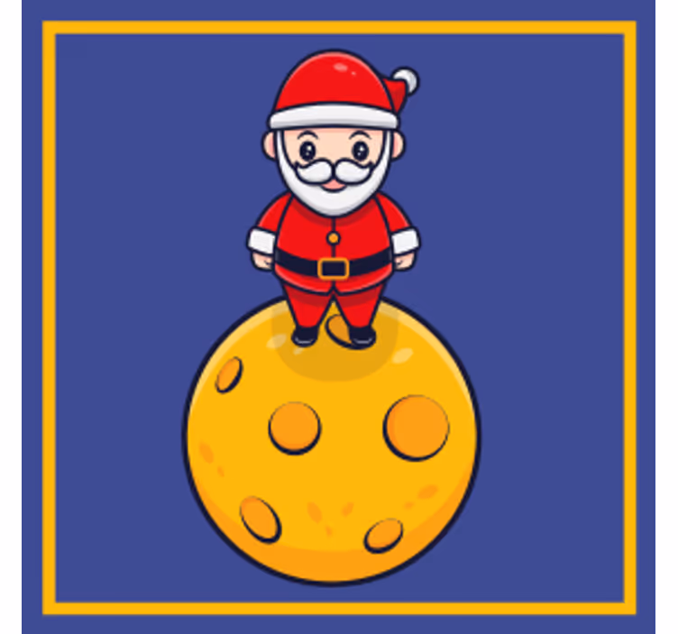 Posavasos navideño santa en esfera de queso - TenVinilo