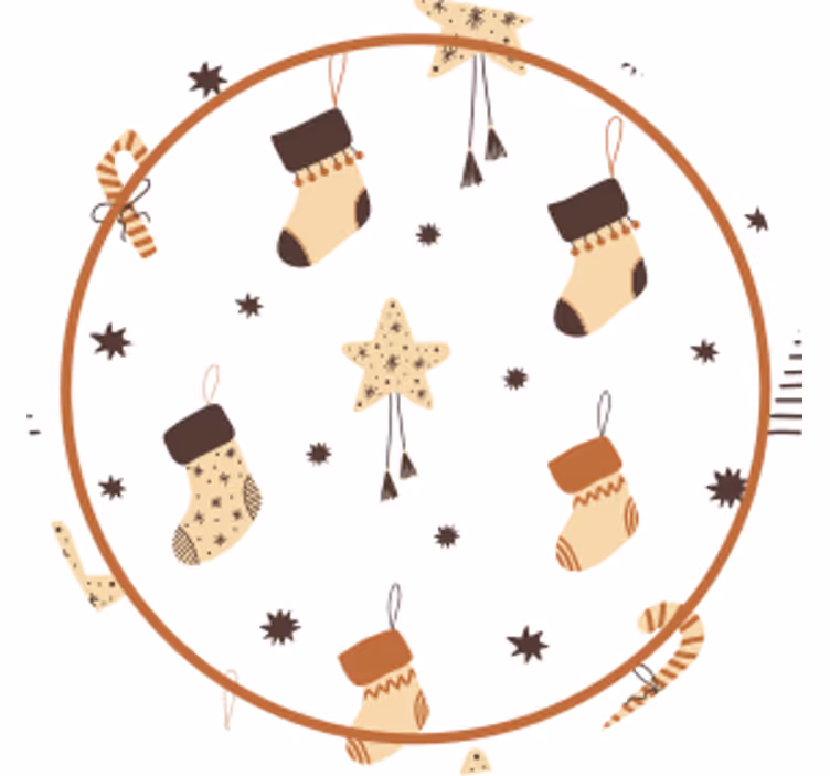Posavasos navideño y calcetines festivos - TenVinilo