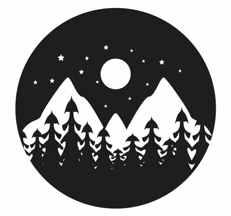 Posavasos moderno Bosque silueta - TenVinilo