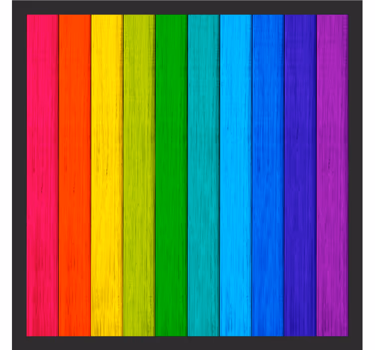 Posavasos textura Arcoiris realista de madera - TenVinilo