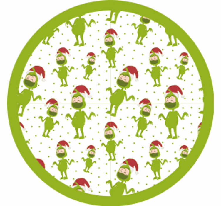 Posavasos navideño personajes verdes divertidos - TenVinilo