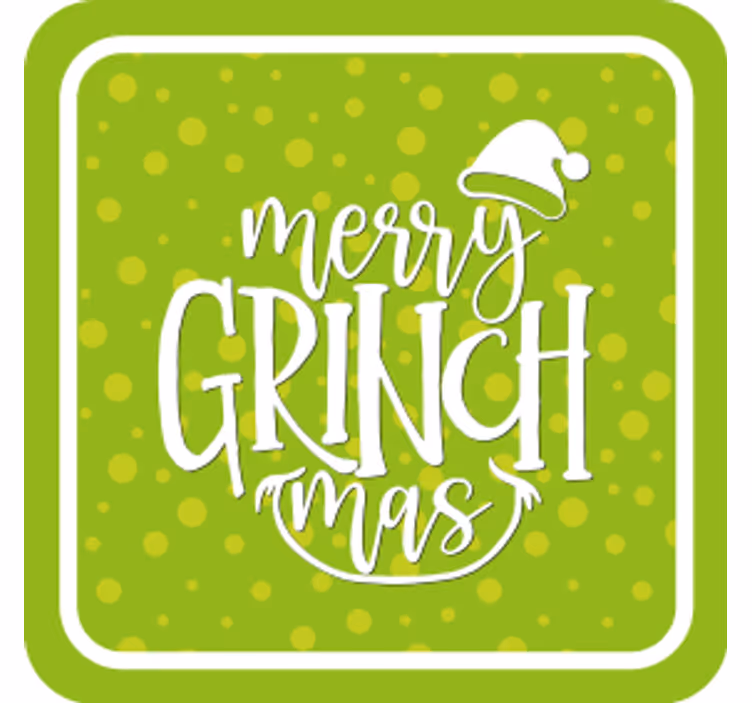 Posavasos navideño felices grinchmas - TenVinilo