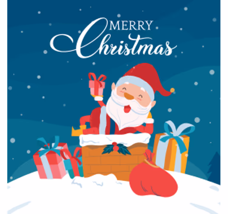 Posavasos navideño papá noel con regalos - TenVinilo