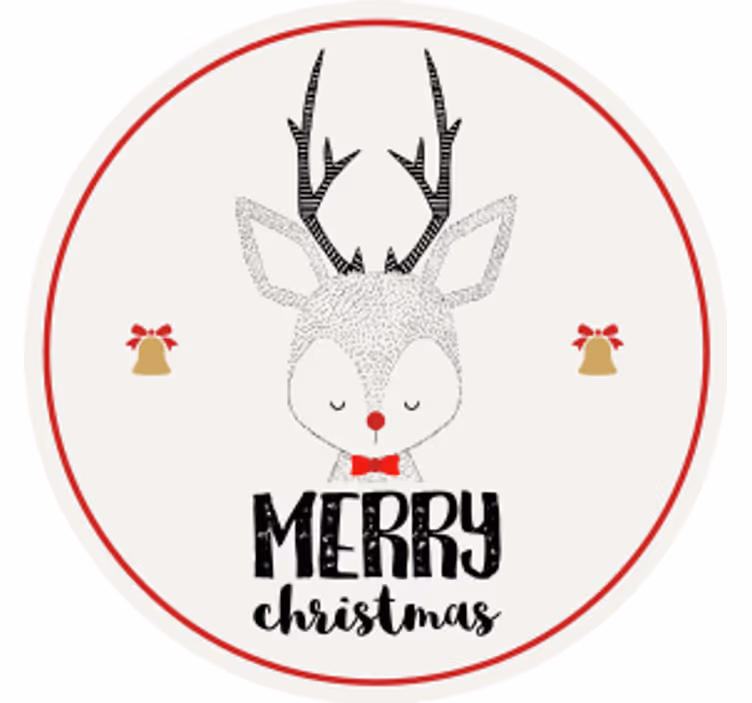 Posavasos navideño reno con campanas - TenVinilo