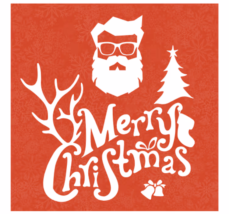 Posavasos navideño silueta de santa claus - TenVinilo
