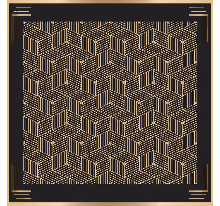 Posavasos motivo de hojas geométricas - TenVinilo