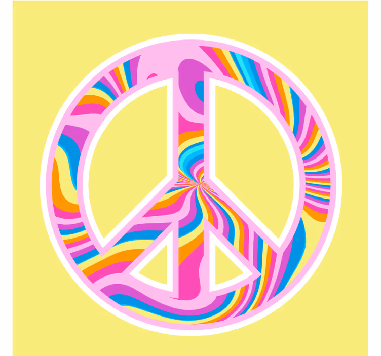 Posavasos frikis emblema de paz vibrante - TenVinilo