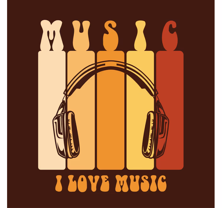 Posavasos vintage Me encanta el diseño retro de la música - TenVinilo