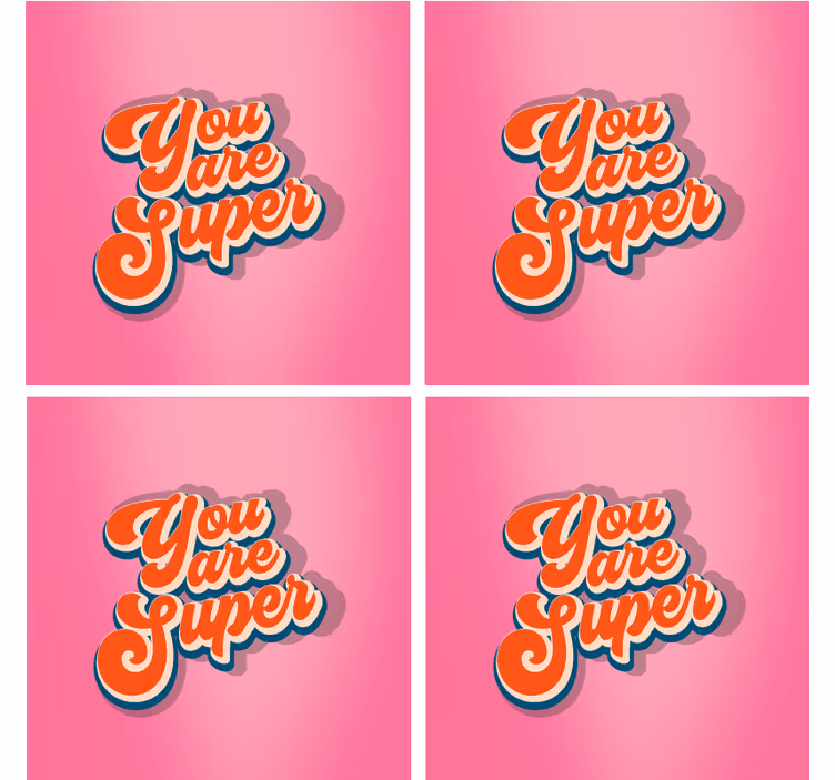 Posavasos con frases de diseño motivacional - TenVinilo