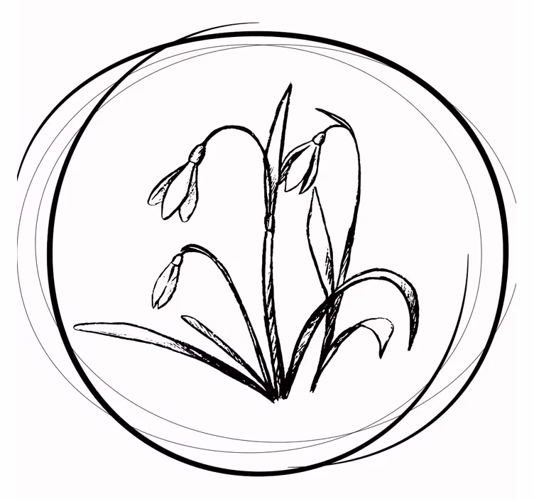 Posavasos dibujo floral elegante - TenVinilo
