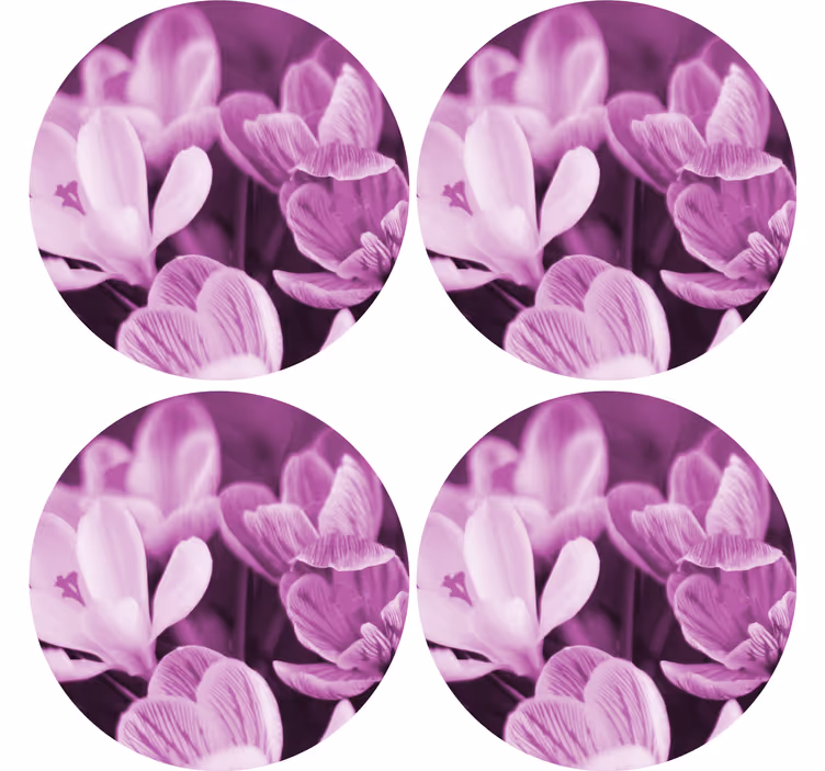 Posavasos elemento floral vibrante - TenVinilo