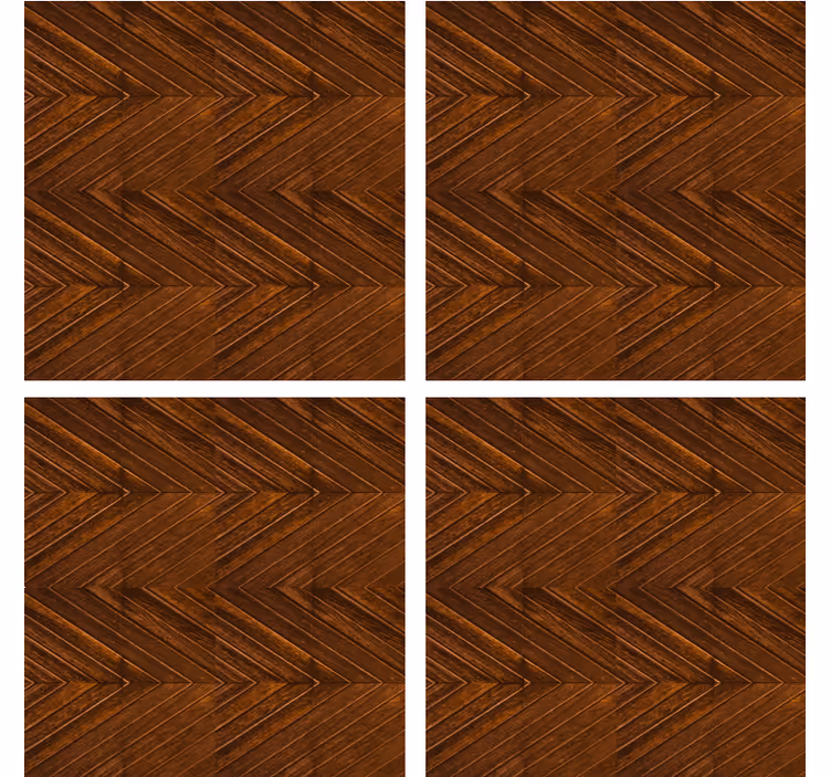 Posavasos chevron en madera - TenVinilo