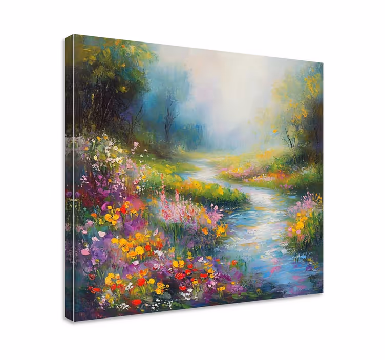 Cuadro paisajes río del bosque - TenVinilo