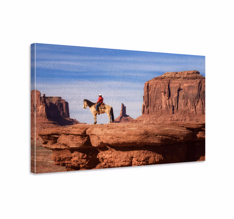Cuadro caballos pintura del caballo en el gran cañón - TenVinilo