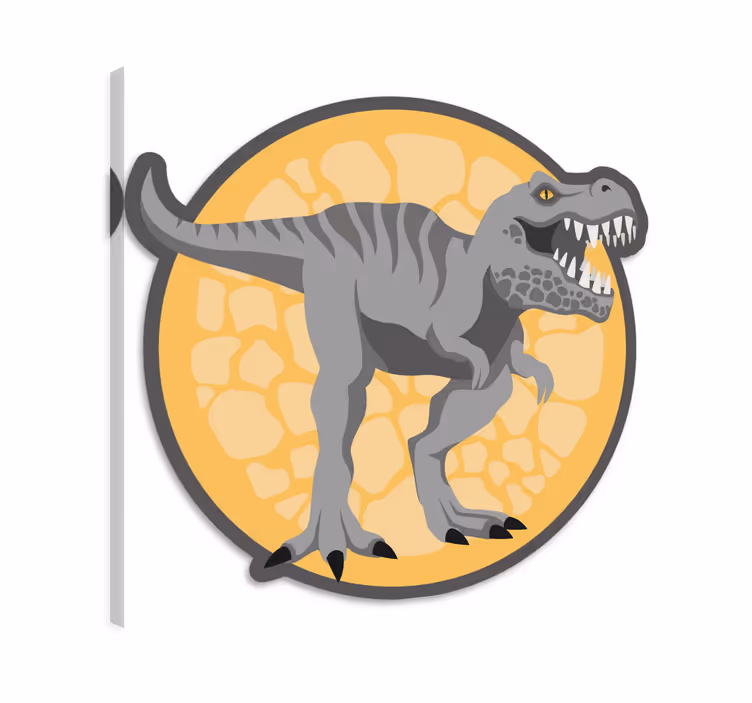 Cuadro de dinosaurios fondo t-rex dibujado a mano - TenVinilo