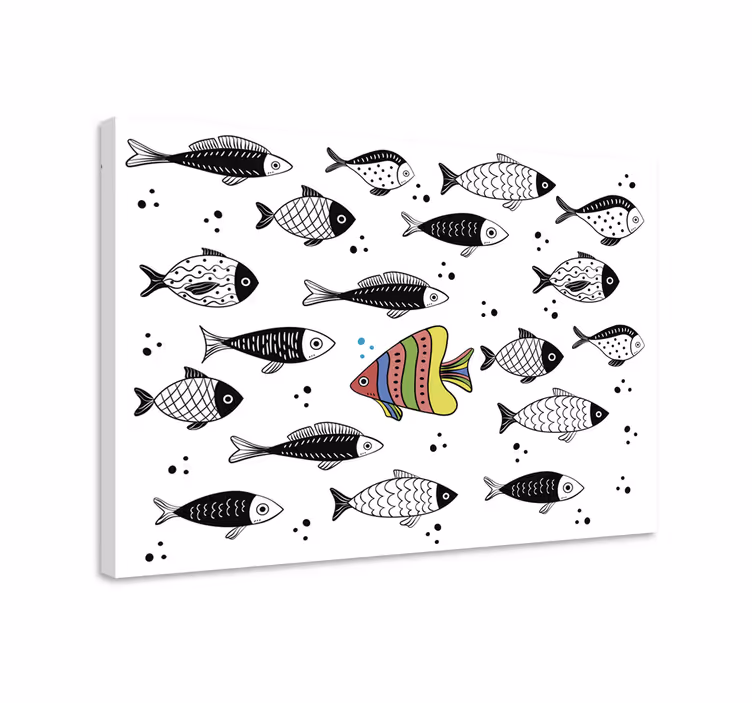 Cuadro de peces contracorriente - TenVinilo