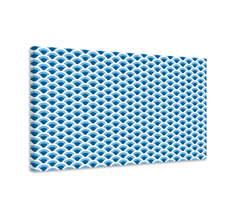 Cuadro de peces en tonos azules de escamas - TenVinilo