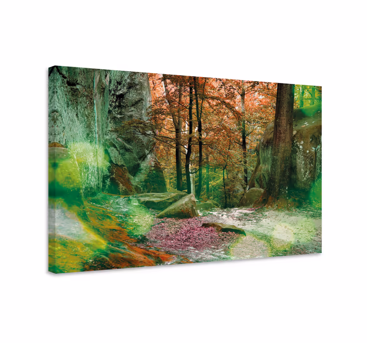 Cuadro paisajes escena del sendero forestal - TenVinilo