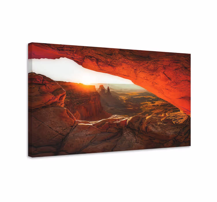 Cuadro paisajes Atardecer del desierto rocoso - TenVinilo