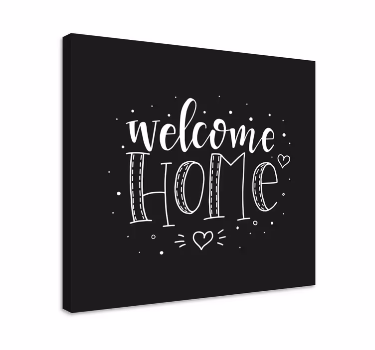 Cuadro recibidor frase bienvenido a casa - TenVinilo