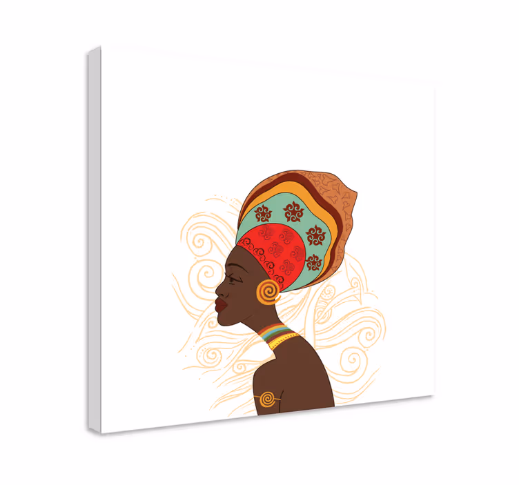 Cuadro de personas silueta africana elegante - TenVinilo