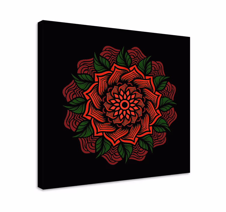 Cuadro mandala Mandala con temática rosa - TenVinilo