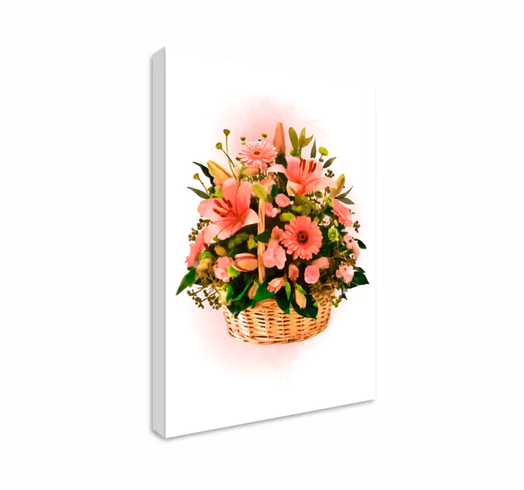 Cuadro de flores Canasta floreciente - TenVinilo