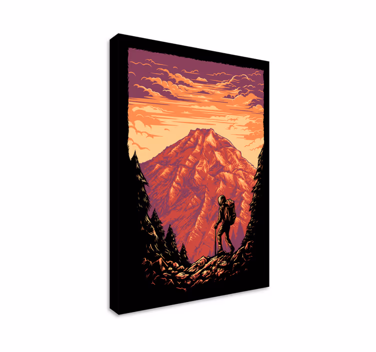 Cuadro paisajes Aventura en las montañas - TenVinilo
