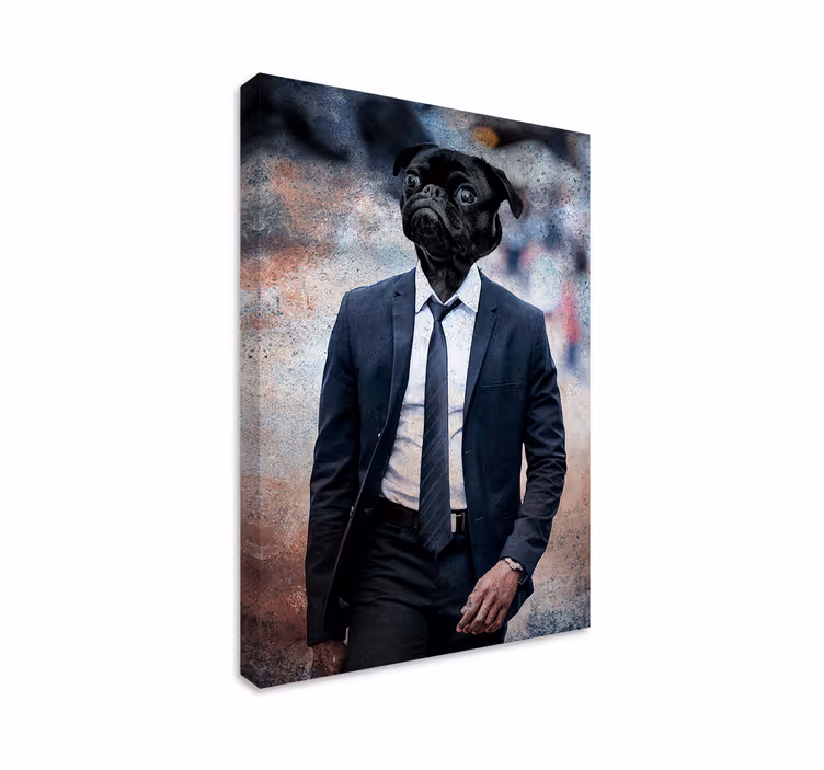 Cuadro de perro retrato de perro elegante - TenVinilo