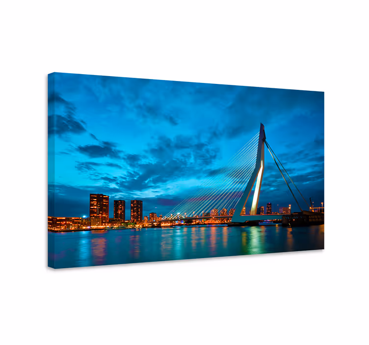 Cuadro ciudades vista del horizonte de rotterdam - TenVinilo