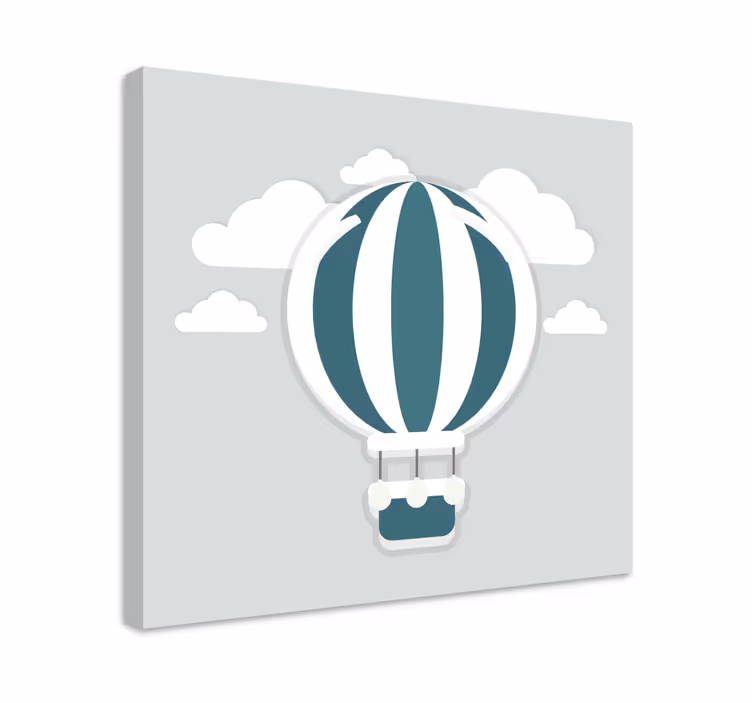 Cuadro dormitorio infantil globo aerostático - TenVinilo