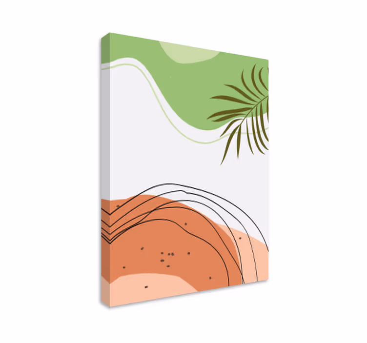 Cuadro moderno formas tropicales abstractas - TenVinilo