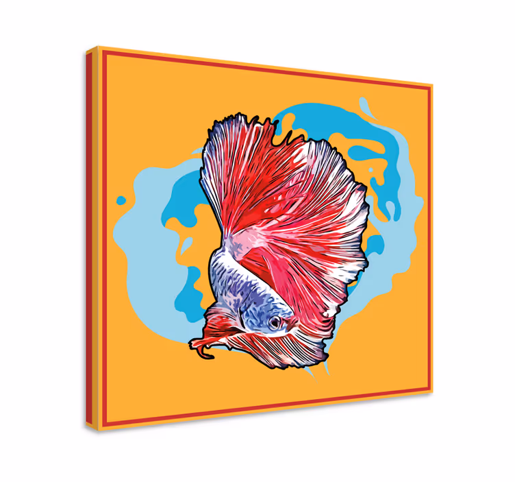 Cuadro de peces betta de colores vibrantes - TenVinilo
