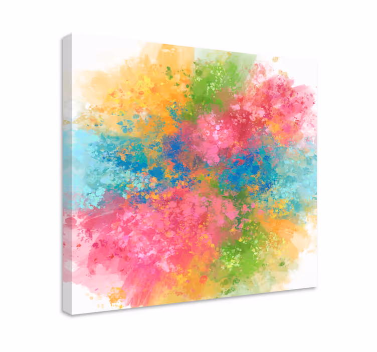 Cuadro en arte Pintura de salpicaduras de colorido - TenVinilo