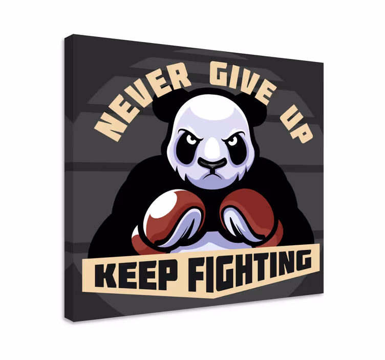 Cuadro animales Panda de boxeo - TenVinilo
