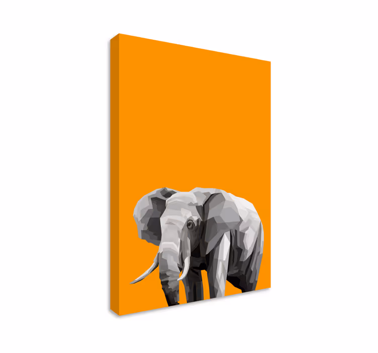 Cuadro elefante Elefante geométrico - TenVinilo