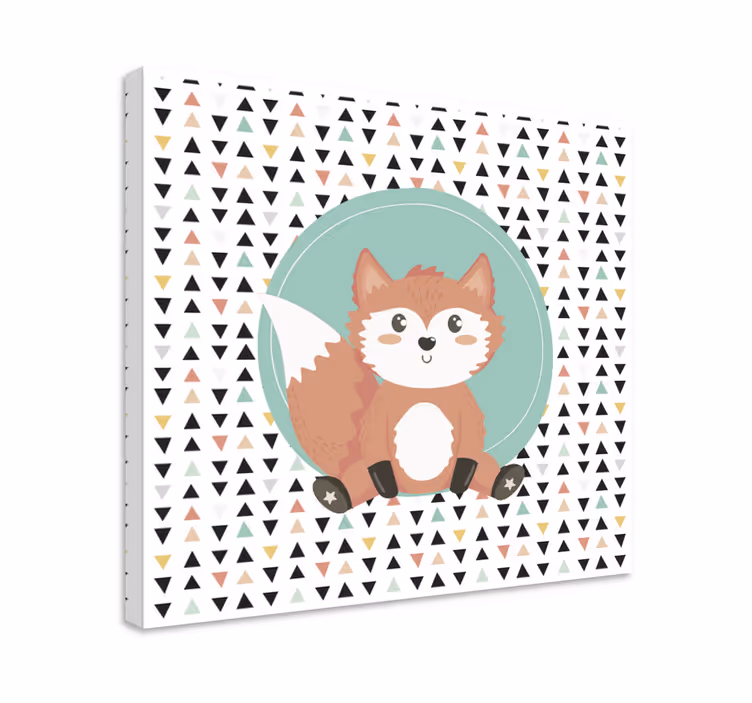 Pintura habitación bebé Dibujos animados lindo bebé zorro - TenVinilo