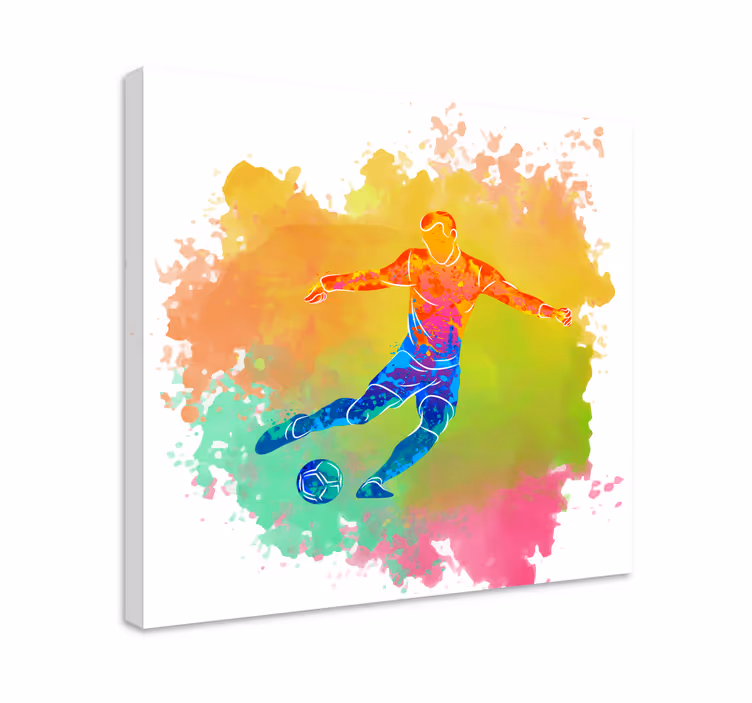 Cuadro deporte portería multicolor - TenVinilo