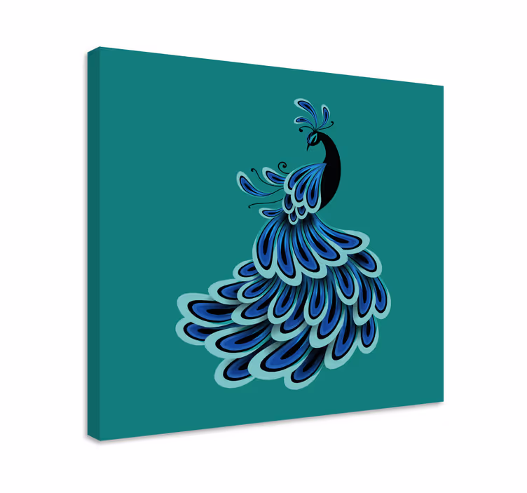 Cuadro aves Magnífico pavo real - TenVinilo