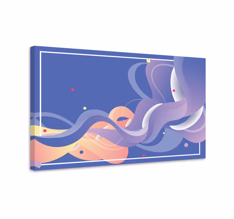 Cuadro en arte Gradiente de ondas modernas - TenVinilo