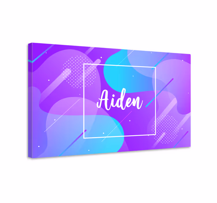 Cuadro personalizable Nubes fluidas degradado púrpura - TenVinilo