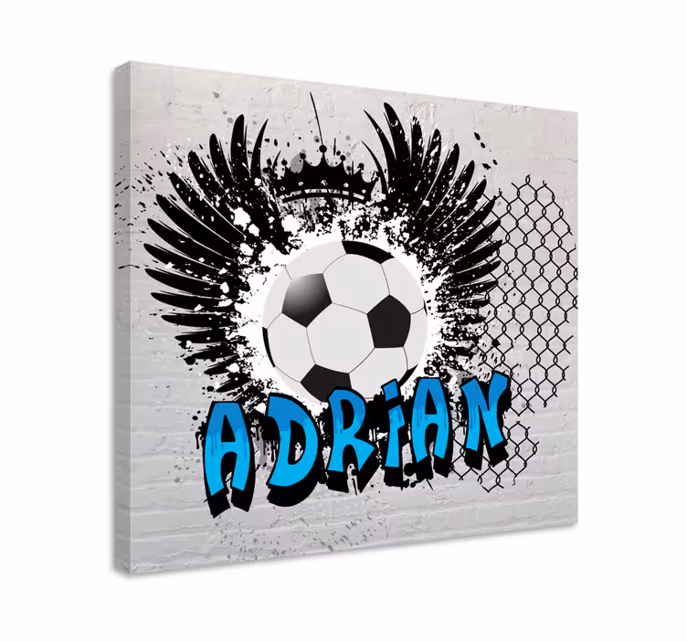 Cuadro personalizable Graffiti de campeón con nombre - TenVinilo