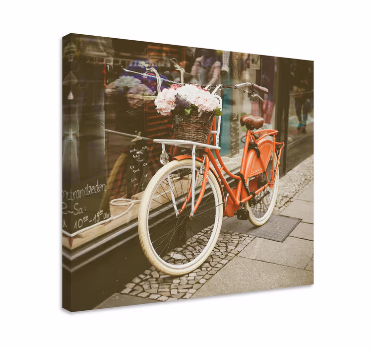 Cuadro ciudades exposición de bicicletas encantadoras - TenVinilo