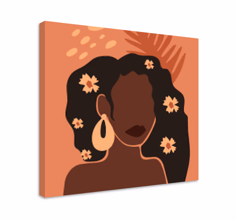 Cuadro de personas silueta de mujer elegante - TenVinilo
