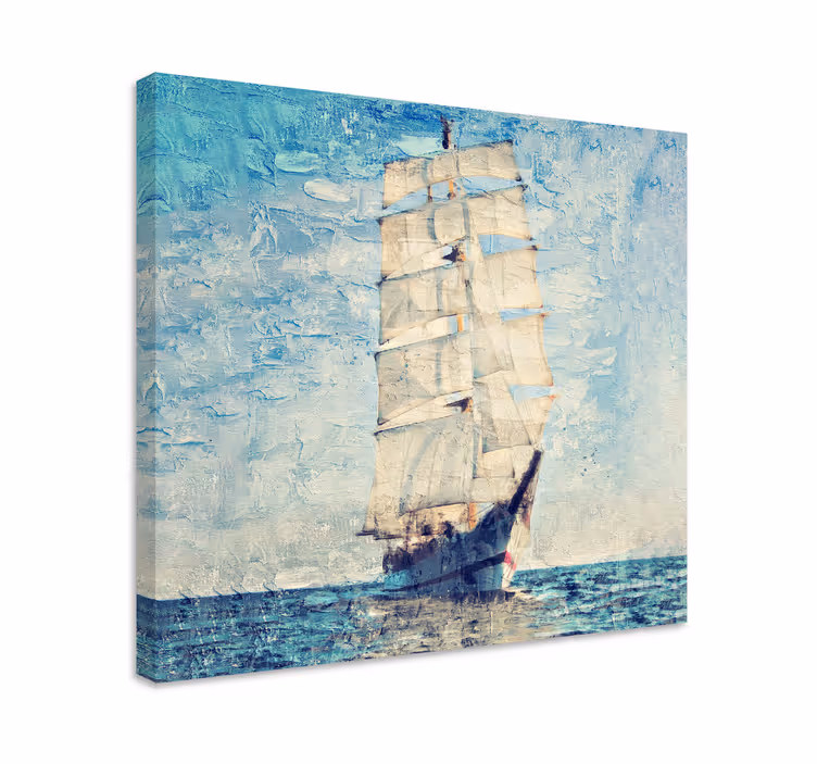 Cuadro marinero Pintura original de un barco - TenVinilo